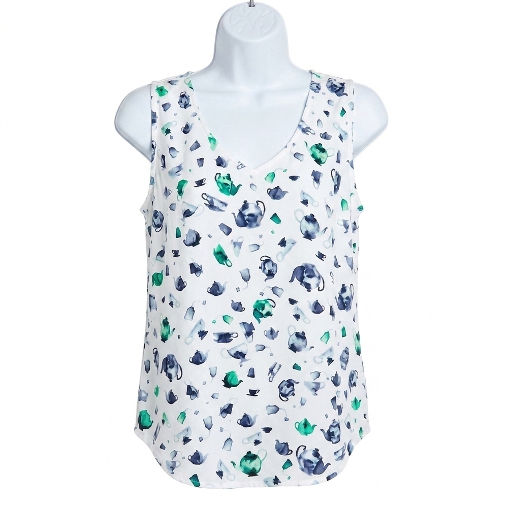 NEW NIC + ZOE garden party tank in green multi